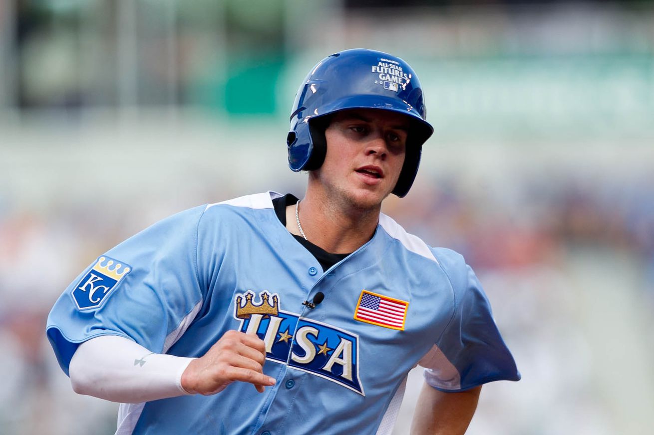 Team Futures All-Star Wil Myers #1 of the Kansas City Royals runs the bases during the 2012 Sirius XM All-Star Futures Game against the World Team at Kauffman Stadium on July 8, 2012 in Kansas City, Missouri.