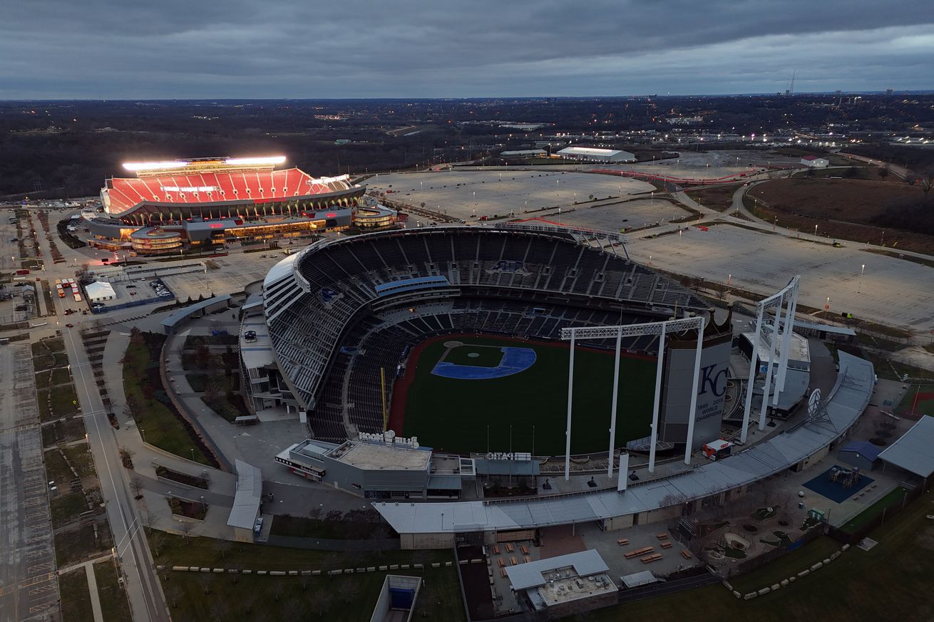 Kauffman Stadium, where the Kansas City Royals play