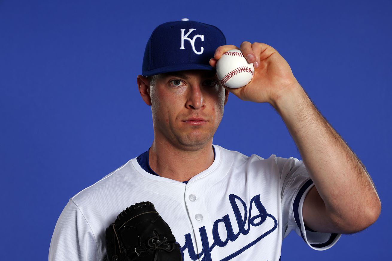 Kris Bubic #50 poses for a portrait during Kansas City Royals photo day at Surprise Stadium on February 19, 2025 in Surprise, Arizona.